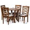 Baxton Studio Ariane Modern and Contemporary Grey Fabric and Walnut Brown Finished Wood 5-Piece Dining Set 174-9883-10899-Zoro - alternate 7